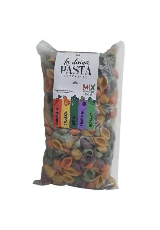Mix de Vegetales Caracoles de 500g Pasta la Divina